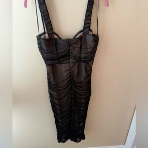 Charmed Hearts black illusion Bodycon Dress size M NWT